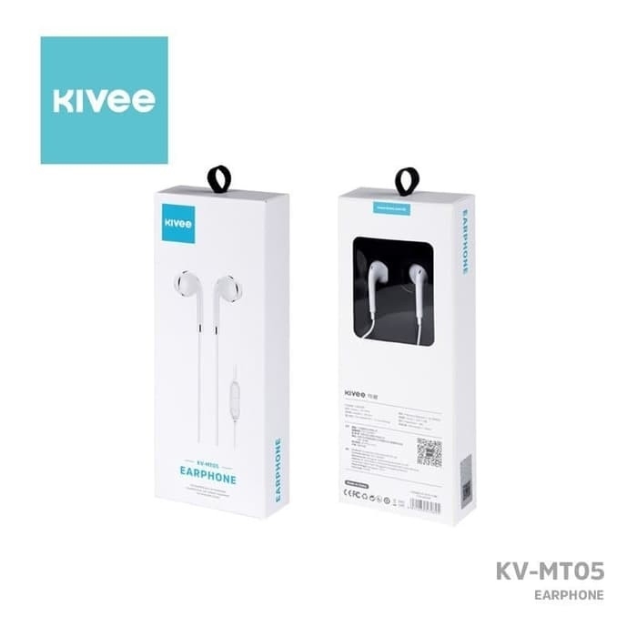 KIVEE MT05W earphone 3.5mm 1.2M White