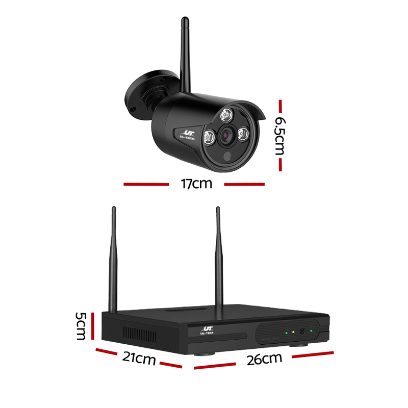 UL-tech Wireless CCTV Security System 8CH NVR 3MP 8 Bullet Cameras 4TB