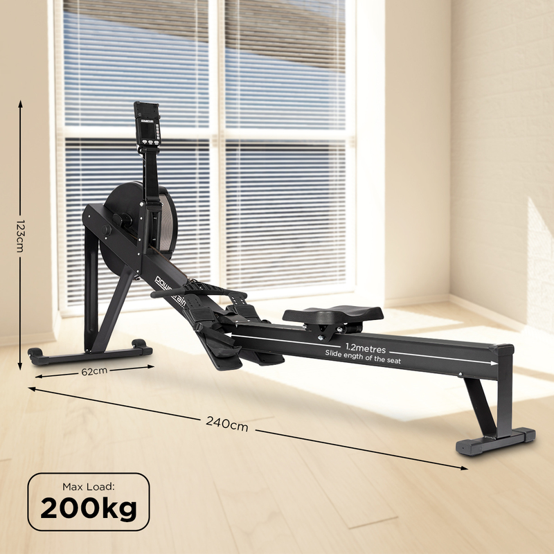 Powertrain Air Rowing Machine Resistance Rower for Home Gym Cardio