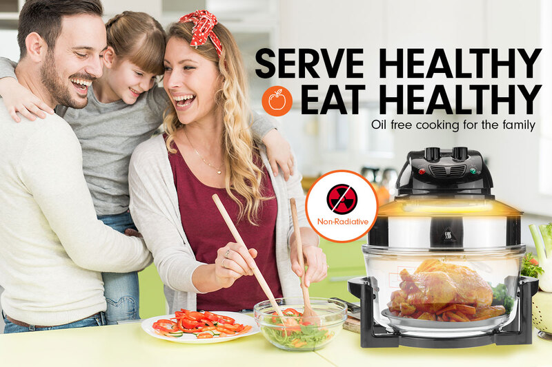 Pronti 17L Family Turbo Convection Oven Broiler Cooker A18 Black