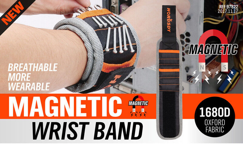 2x Strong Magnetic Wrist Band Magnet Strap Tool Holder Belt Screws Bolt Nut Nail