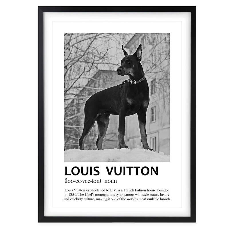 Wall Art's Louis Vuitton Dog Framed A1 Art Print