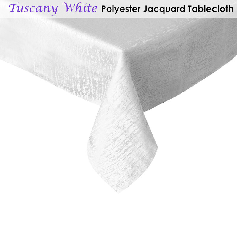 Jacquard Tablecloth Tuscany White 135 x 180 cm