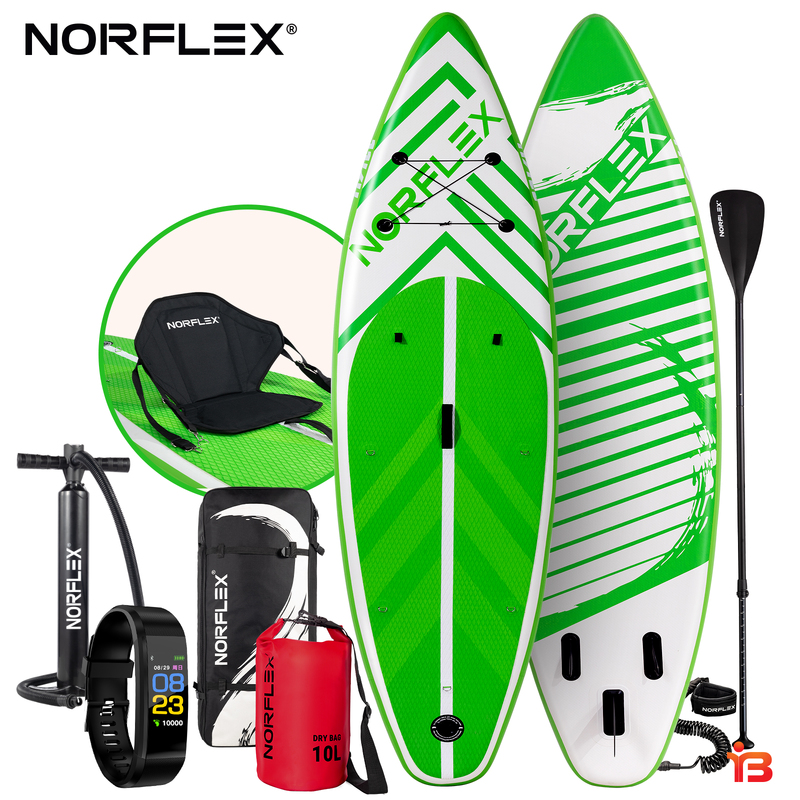 NORFLX Inflatable Stand-up Paddle Board and Kayak | 11ft 6in | Green SUP