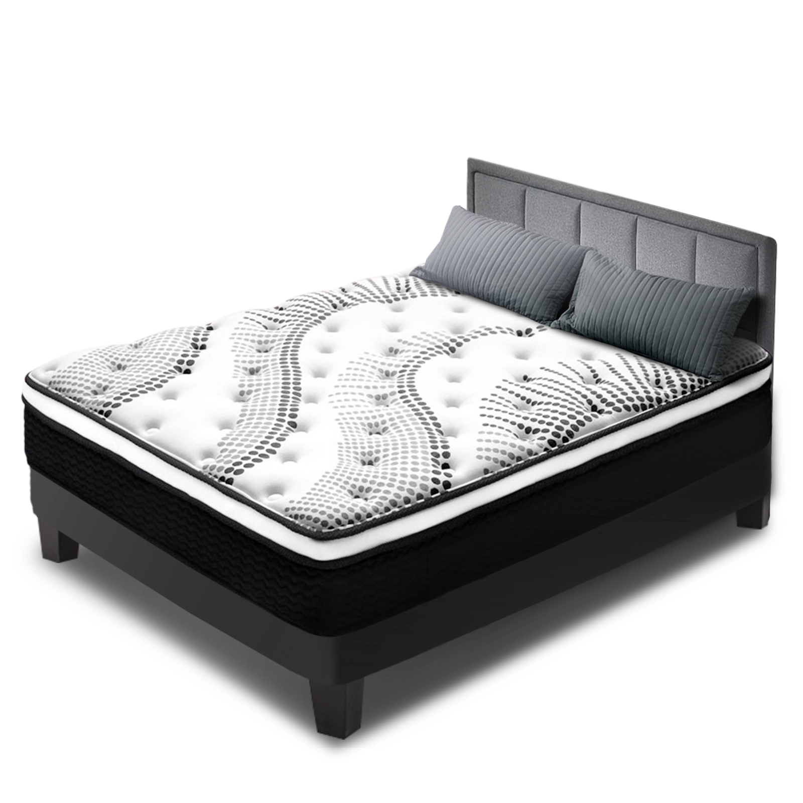 Single Size Bed 31cm Thick Euro Top Spring Foam Medium Firm Mattress