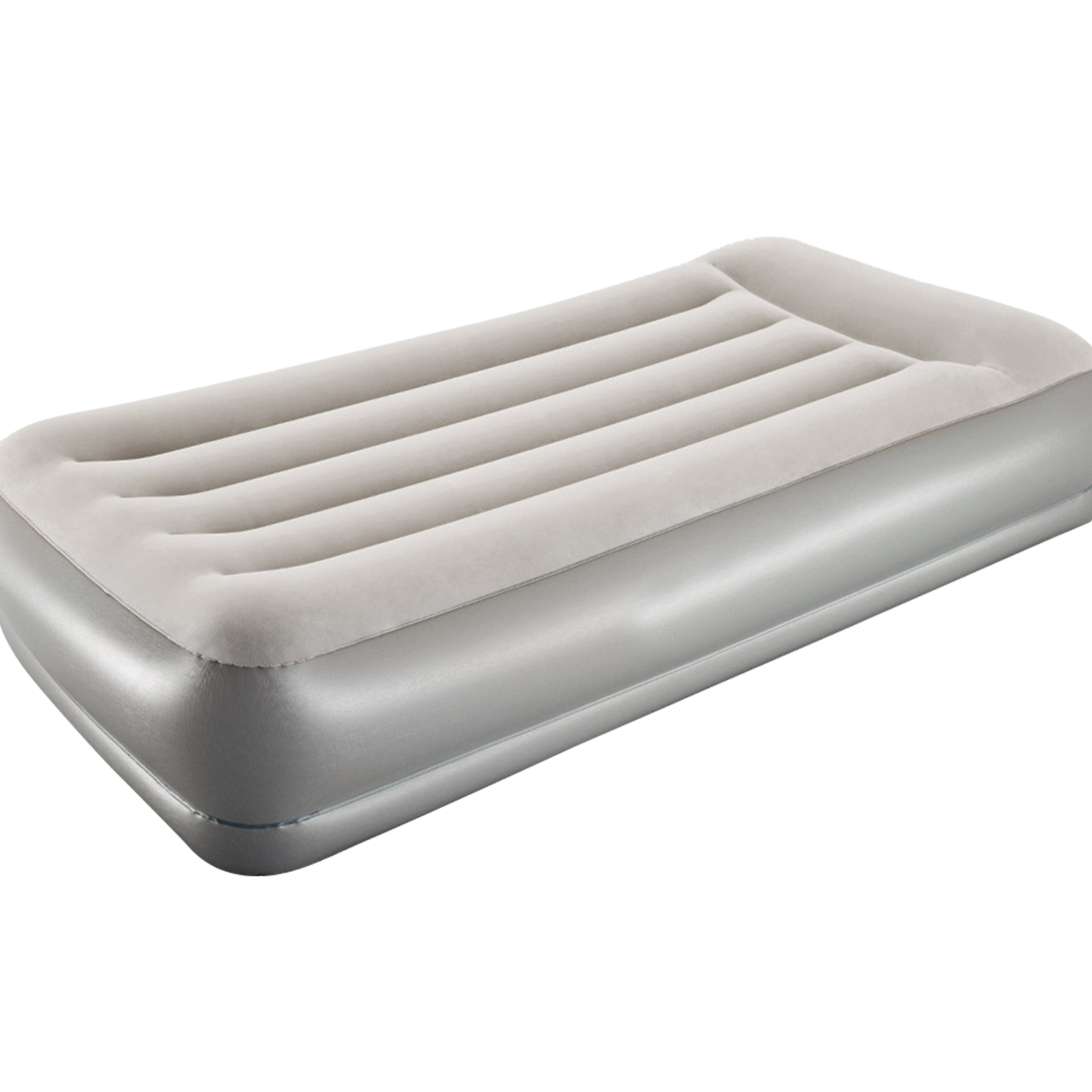 Single Size Air Bed Inflatable Mattress Built-In Electric Pump 38CM - Grey