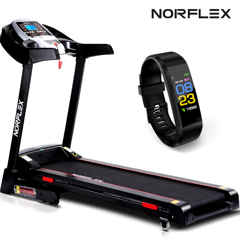 NORFLX Electric Treadmill Auto Incline Home Gym Exercise Fitness Machine Run