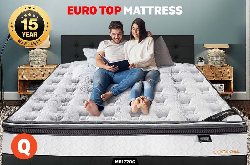 Queen Mattress Euro And Pillow Top 9 Zone Pocket Spring Latex Memory Foam 34cm 9354070002213 Ebay