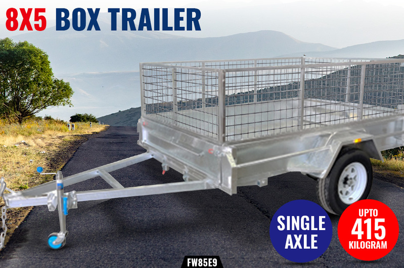 Xtreme Trailers 8x5 Galvanised Box Trailer Full-welded with 900mm Cage