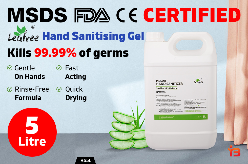 5 Litre Hand Sanitiser Bottle, MSDS CE Certified