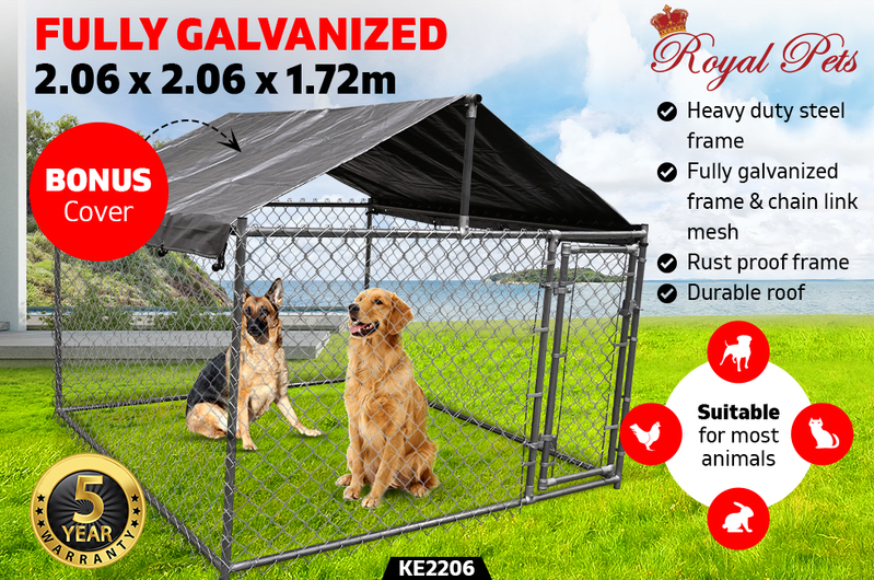 Pet Dog Kennel Enclosure Playpen Puppy Run Exercise Fence Metal Cage Play Pen