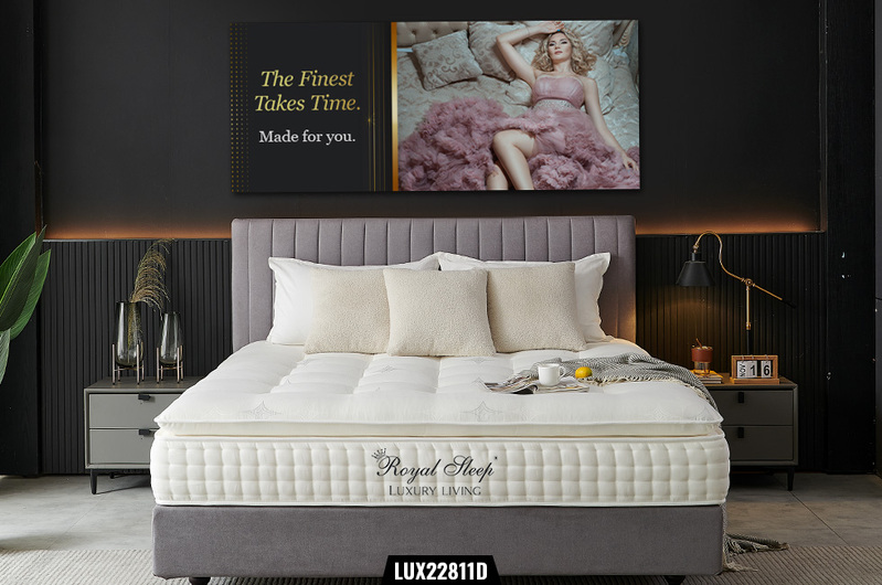Royal Sleep DOUBLE Mattress Plush Bed Pillow Top 7 Zone Spring Gel Memory Foam