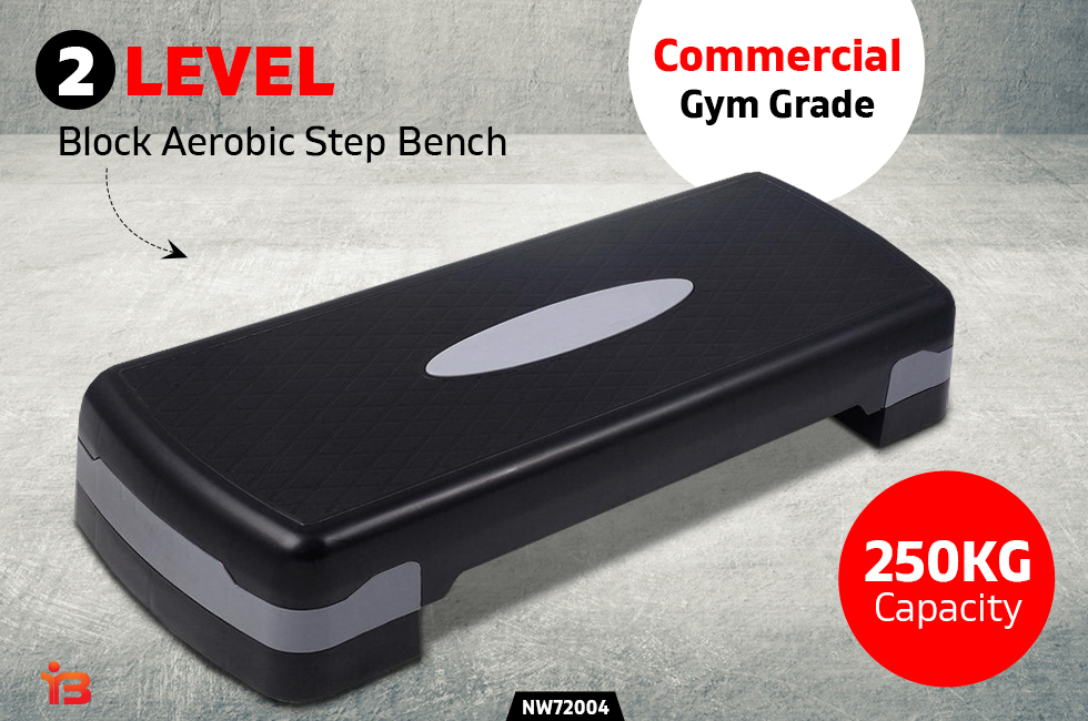 2 Level Block Aerobic Step Bench Workout Stepping Platform Fitness Exercise