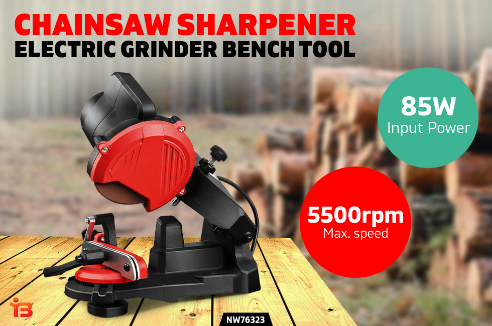 85W Chainsaw Sharpener Chain Saw Electric Grinder Bench Tool Aluminum Body