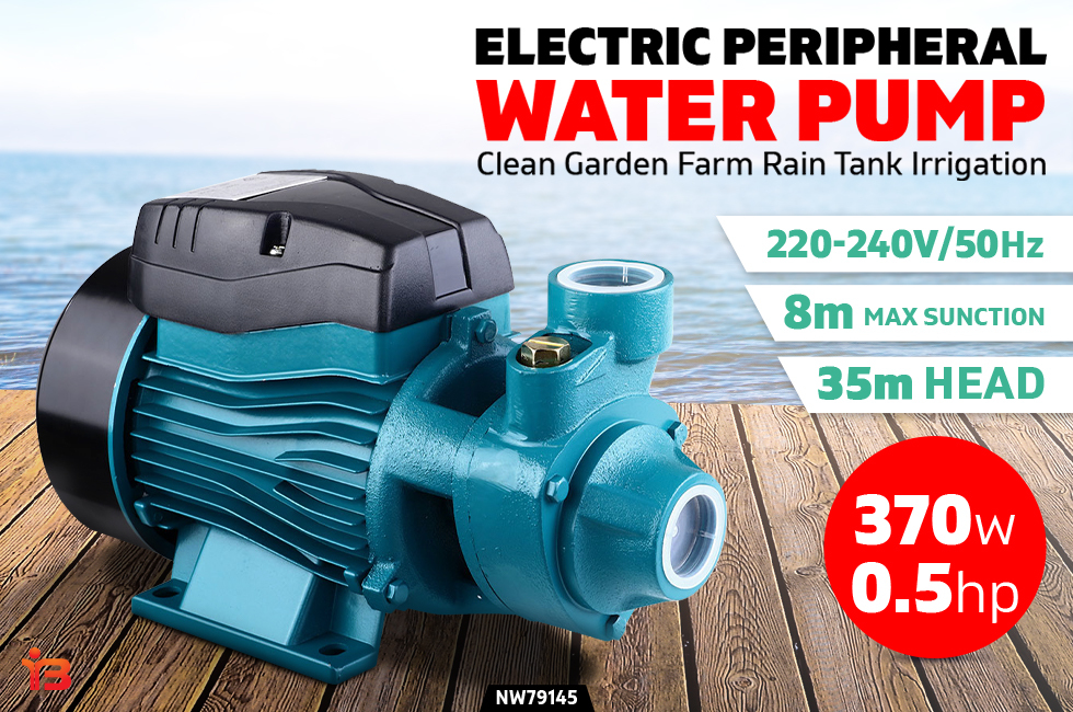 370W Peripheral Water Clean Garden Farm Rain 0.5HP Pump Tank Irrigation Electric