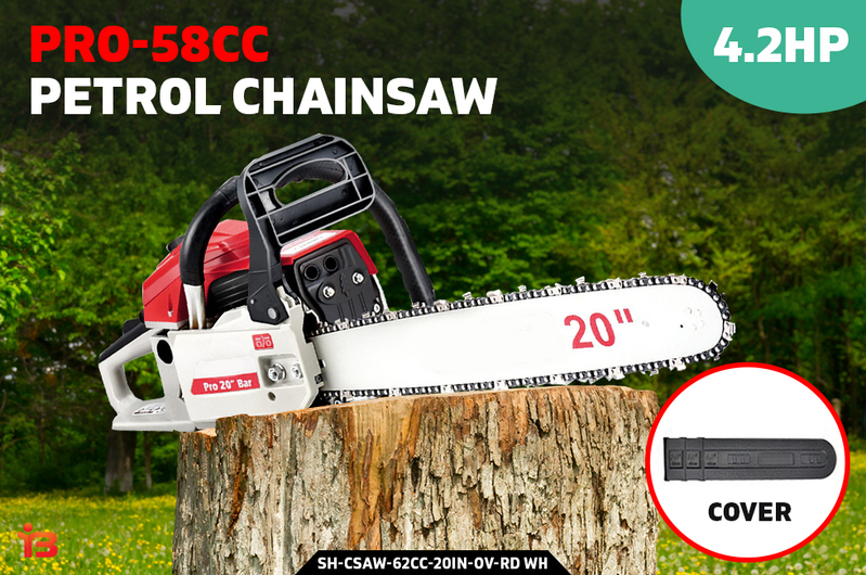 Giantz Petrol Commercial Chainsaw E-Start Bar Chain Saw Tree Pruning Top Handle 