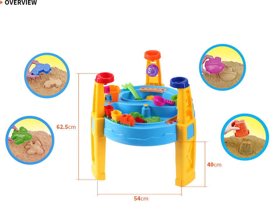 24 pcs Outdoor Sand and Water Children Activity Play Table