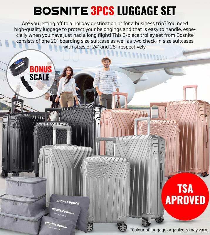 BOSNITE Hard Case Luggage Lightweight
