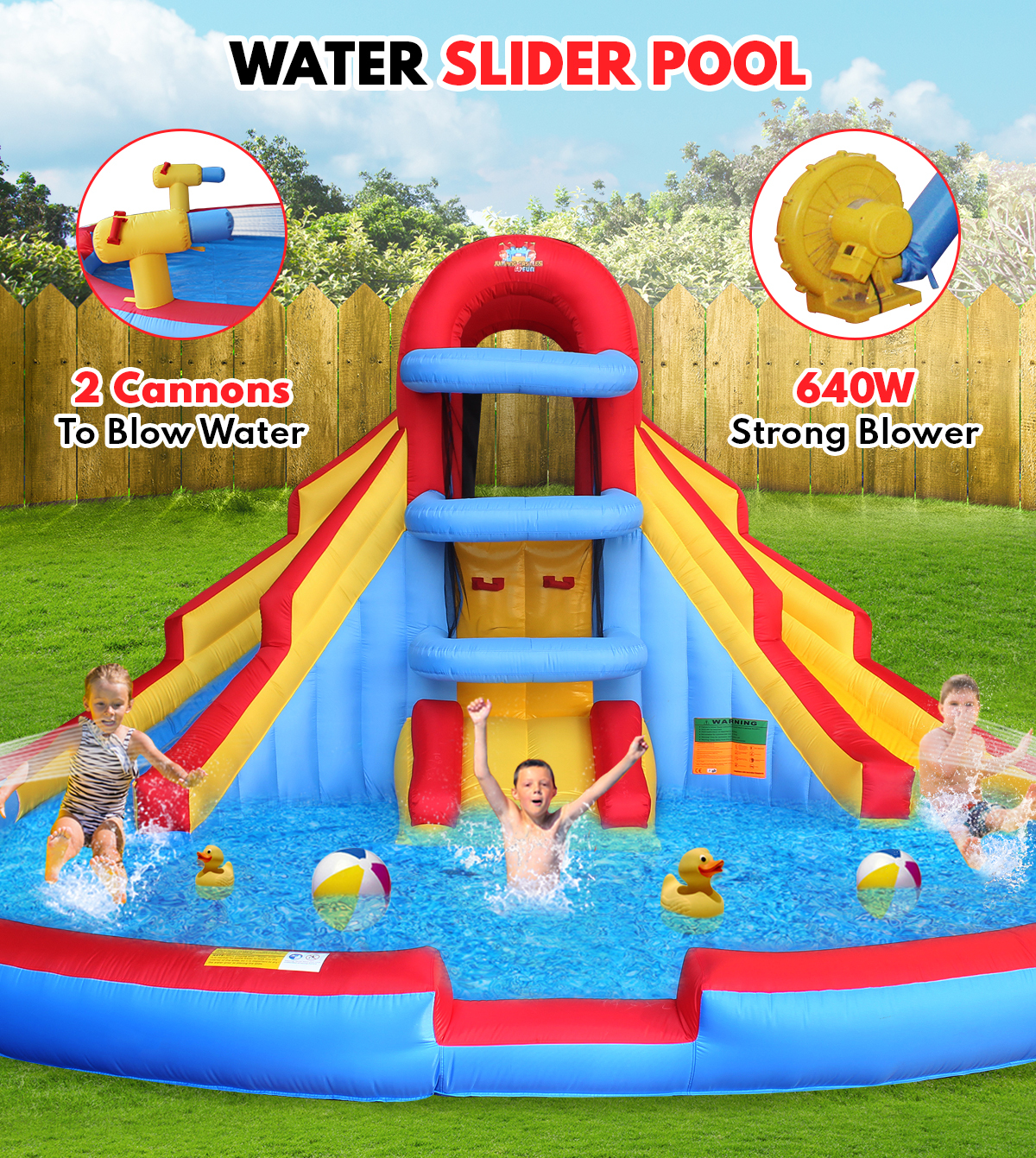 jumping castle waterslide