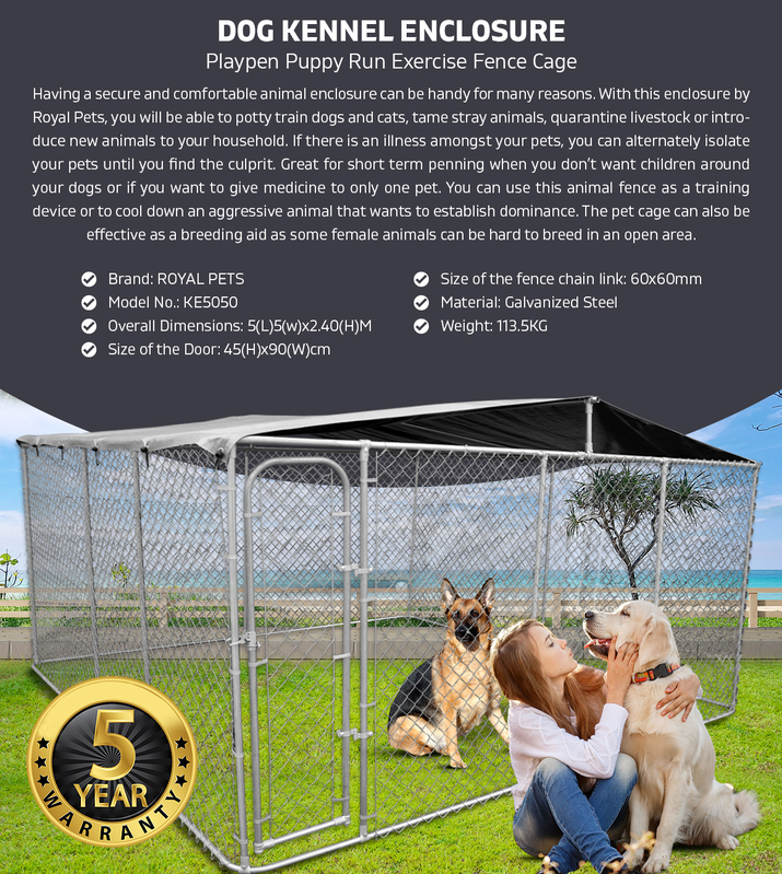 NEW Pet Dog Enclosure Kennel Playpen Puppy Run Exercise Fence Cage Play Pen KE50
