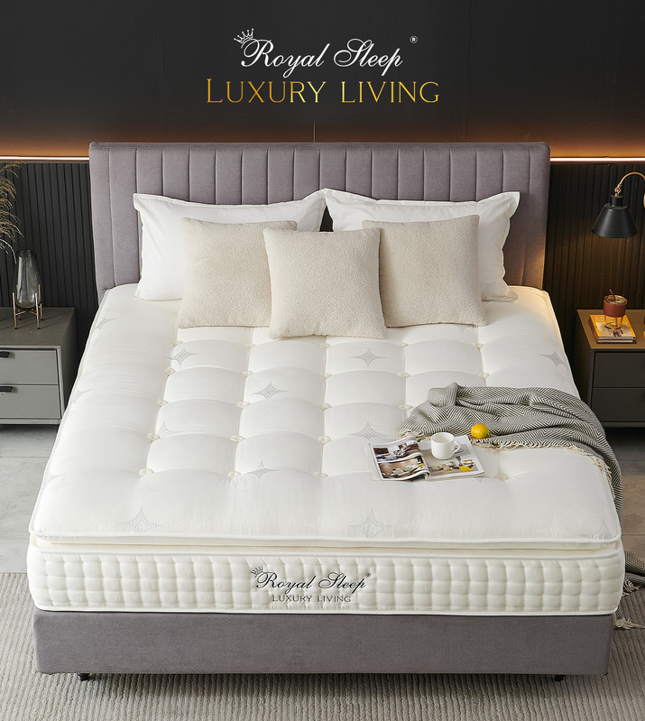 Royal Sleep SINGLE Mattress Plush Bed Pillow Top 7 Zone Spring Gel Memory Foam