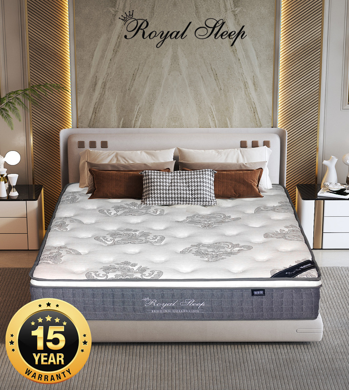 Royal Sleep 34cm Queen Size Bed Mattress, 9 Zone Pocket Spring