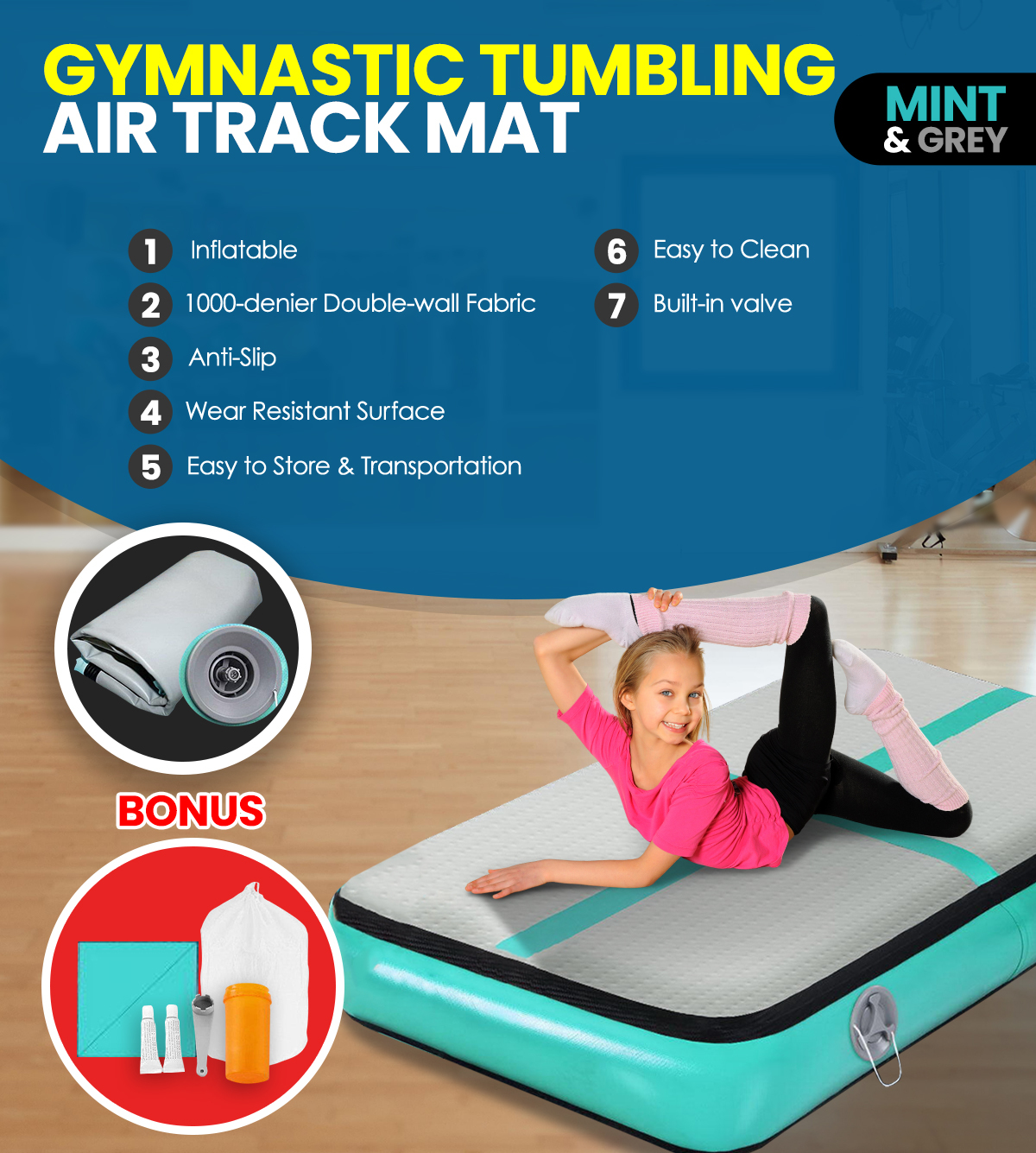 Shop 1m Air Block Track Inflatable Gymnastics Tumbling Mat