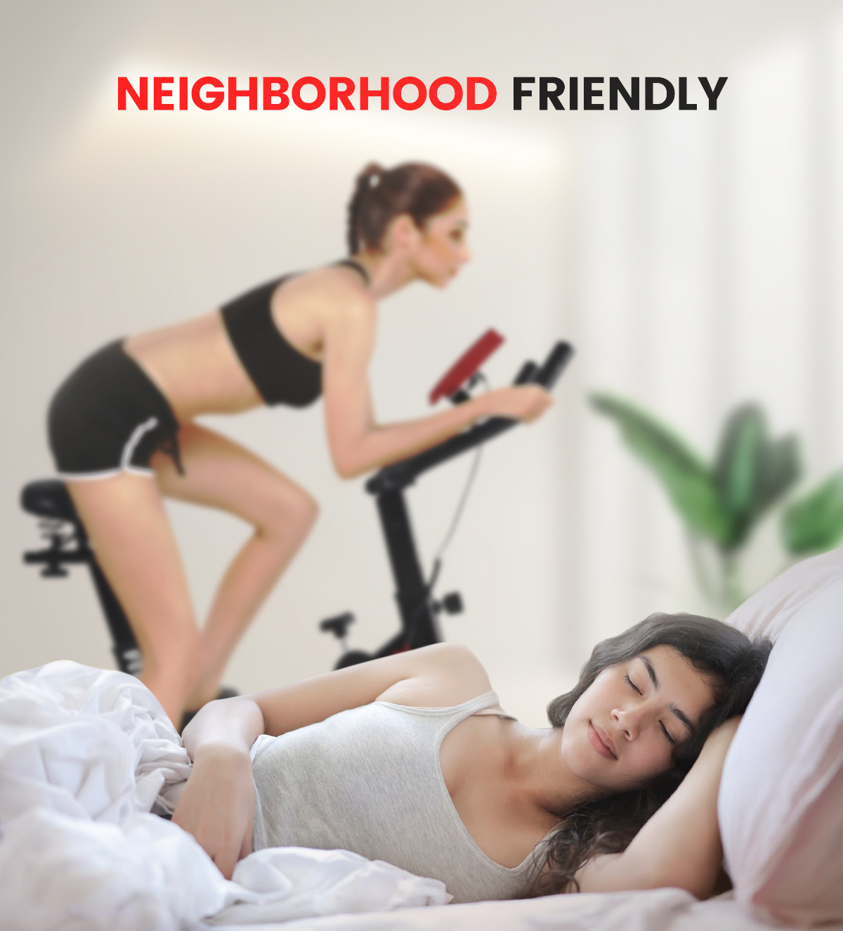 Exercise Spin Bike Flywheel Home Workout Gym Fitness Commercial Phone Holder Black