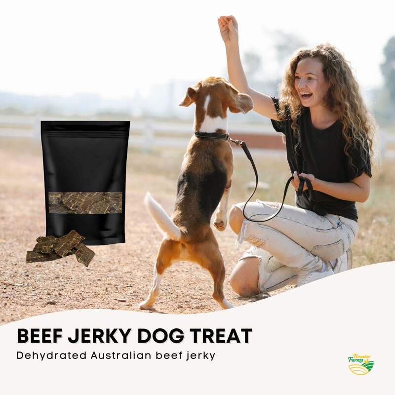 1Kg Dog Treat Beef Jerky - Dehydrated Australian Healthy Puppy Chew