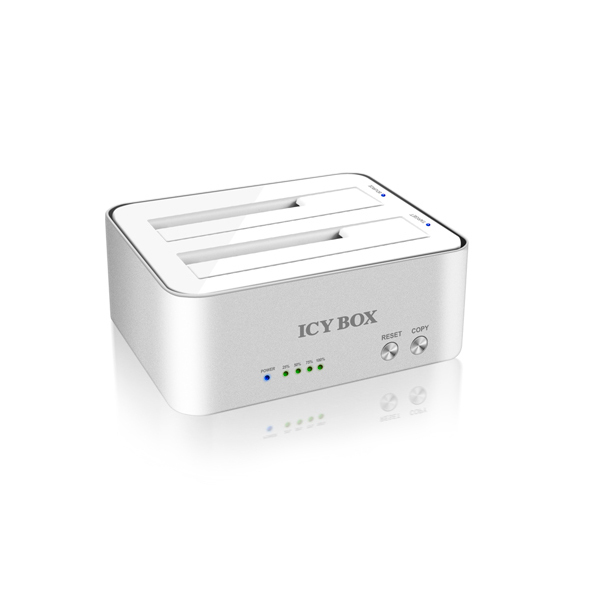 ICY BOX 2 bay JBOD docking and cloning station for SATA HDDs and SSDs with USB 3.0  (IB-120CL-U3)