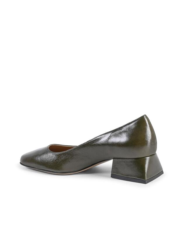 Leather Heeled Ballerina Shoes - 38 EU
