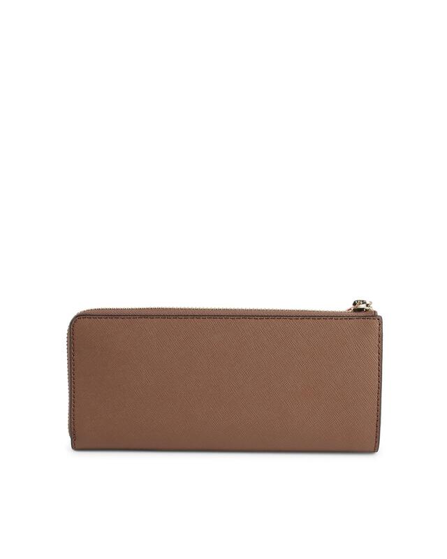 Leather Three Quarter Zip Wallet - One Size