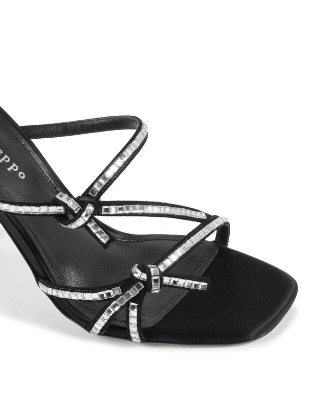 Crystal Embellished High Heel Sandal - 39 EU