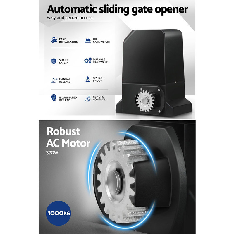 Auto Electric Sliding Gate Opener 1000KG Keypad 6M Rails