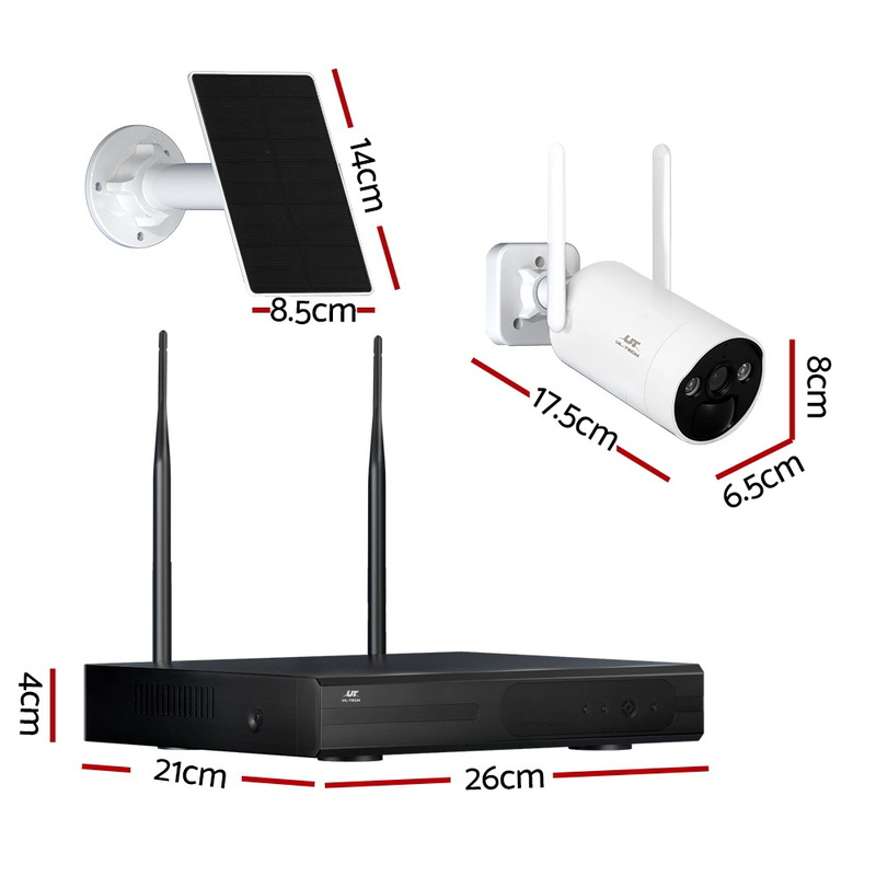 UL-tech Wireless Solar CCTV Security Cameras 4MP 8CH NVR