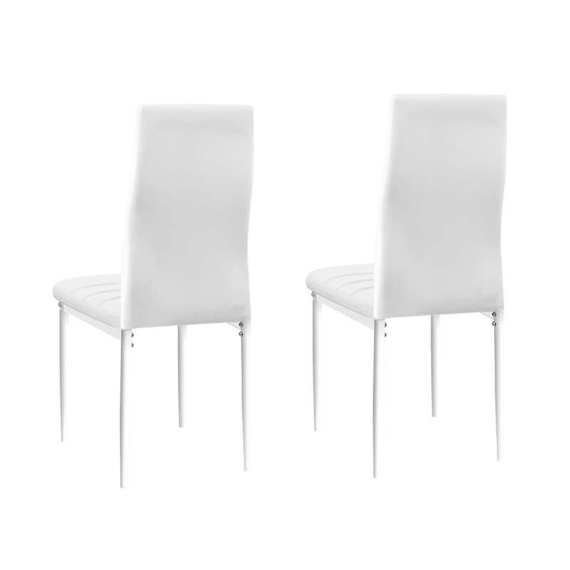 Artiss Set of 4 Dining Chairs PVC Leather - White