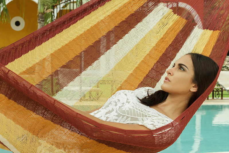 King Size Mayan Legacy Cotton Mexican Hammock in Jupiter Colour