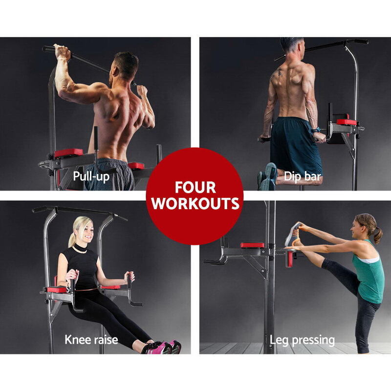 4-IN-1 Everfit Power Tower Multi-Function Station Workout Fitness Gym Equipment