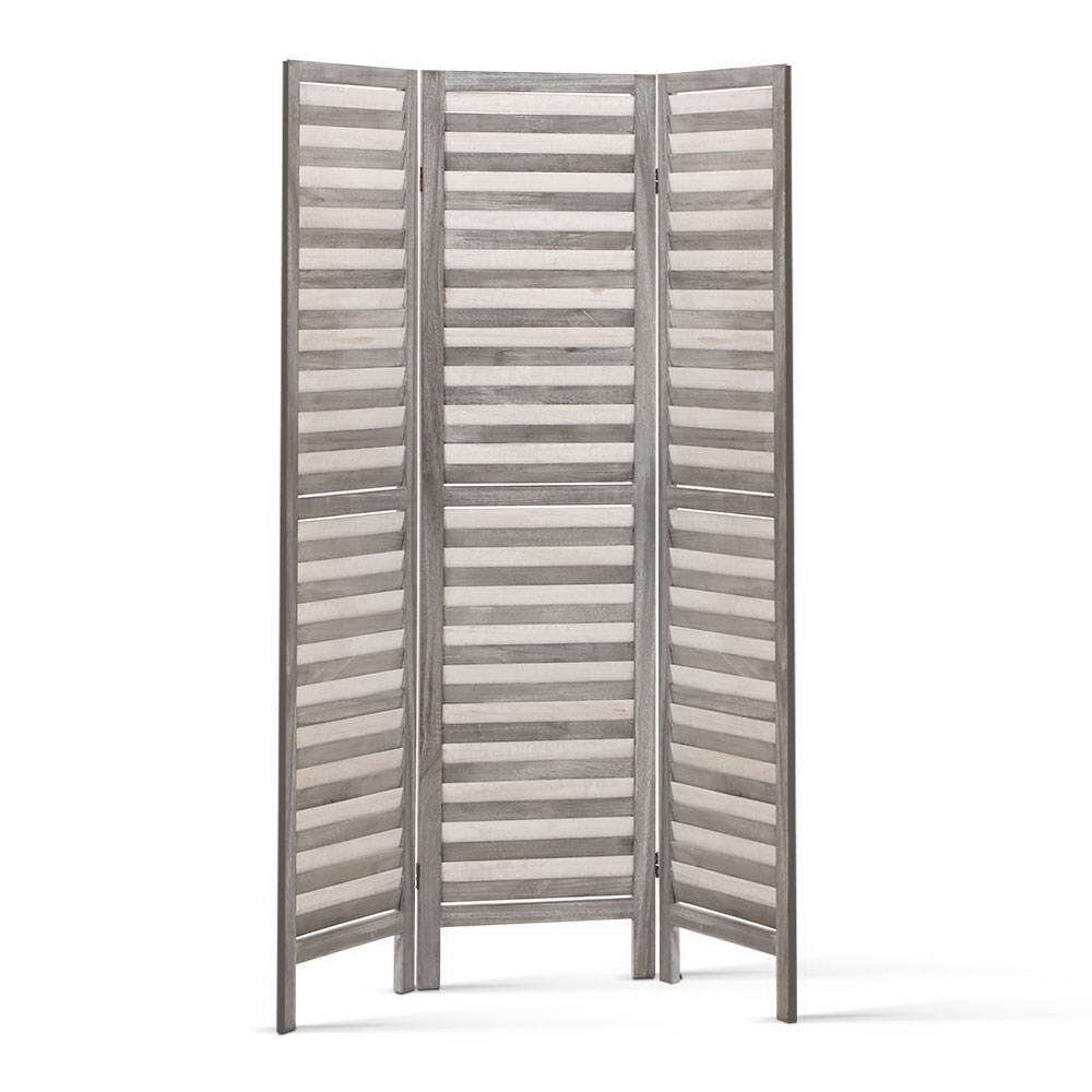 Artiss Room Divider Privacy Screen Foldable Partition Stand 3 Panel Grey