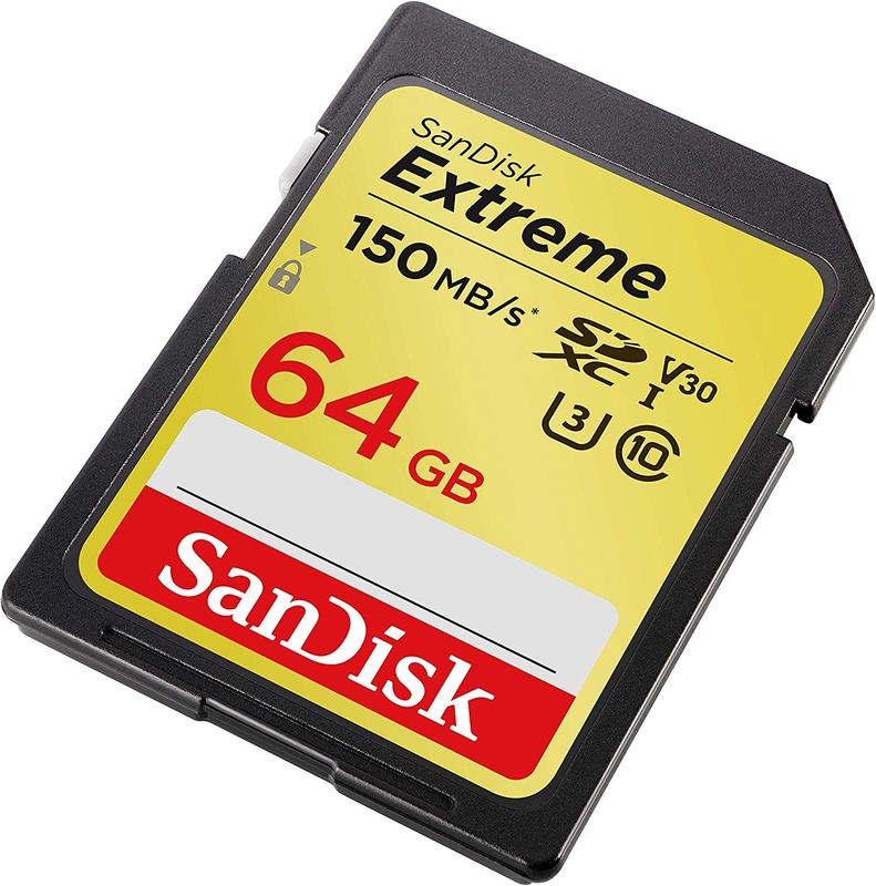 SANDISK SDSDXV6-064G-GNCIN SDXC Extreme CL10 V30 UHS-I/U3 150MB