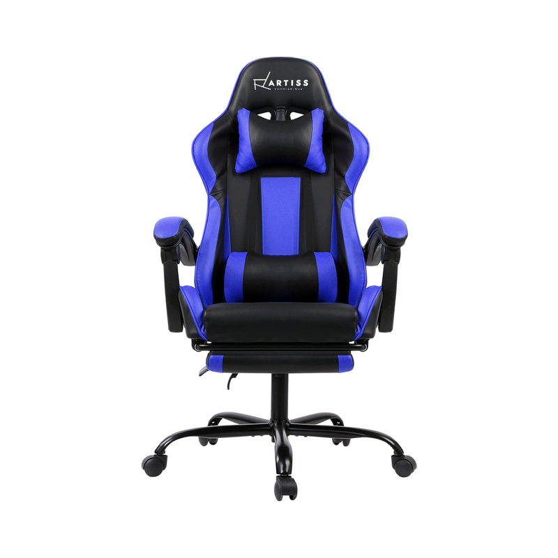 Gaming Office Chair Computer Seating Racer Black and Blue