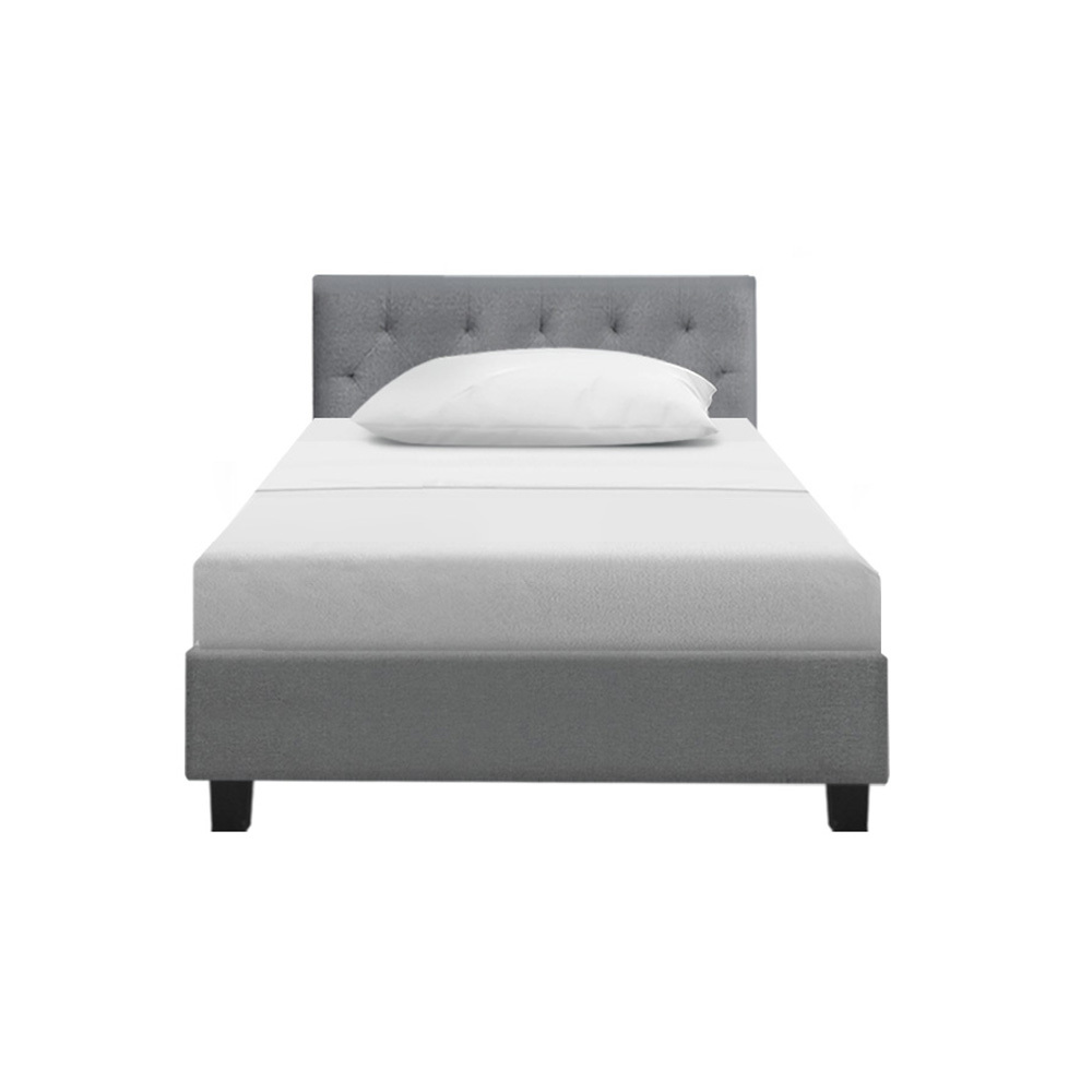 Artiss Bed Frame Single Size Grey VANKE