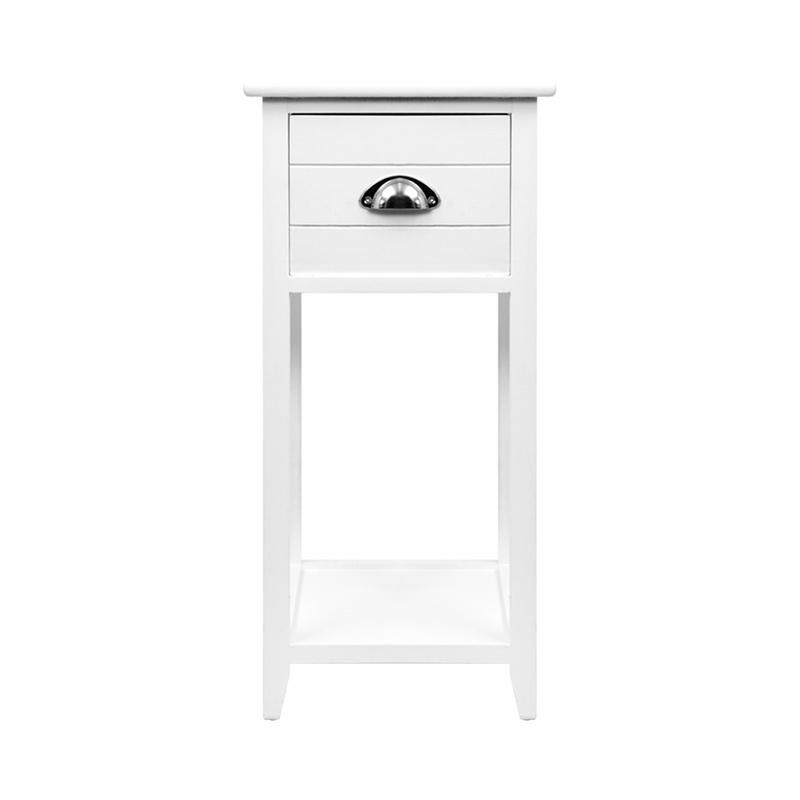 Artiss Bedside Table Nightstand Drawer Storage Cabinet Lamp Side Shelf White