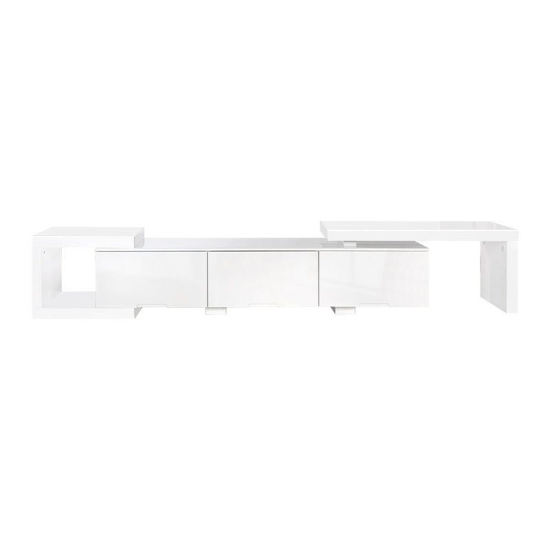 Artiss High Gloss Adjustable TV Stand Entertainment Unit - White