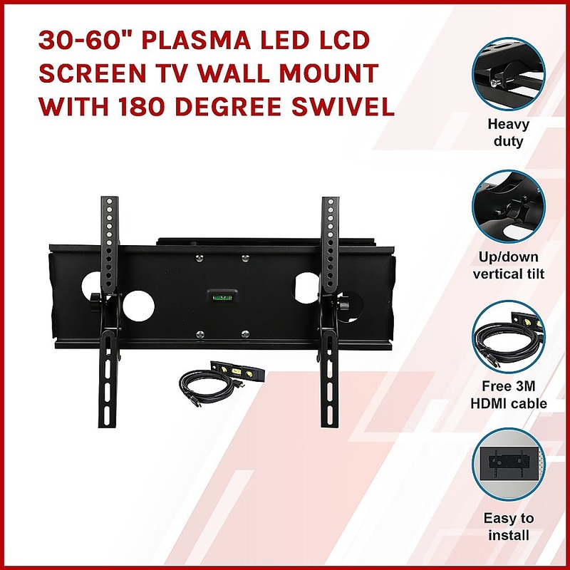 30-60" Plasma LED LCD Screen TV Wall Mount with 180 degree Swivel