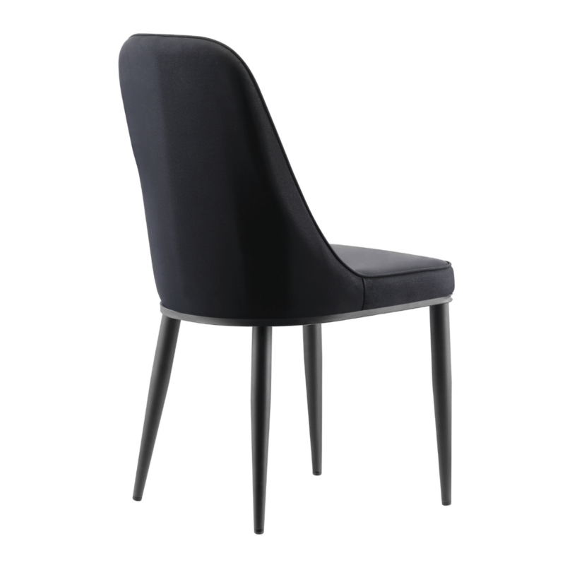 Stan Black Elegant Classic Design Dining Chair Set of 2