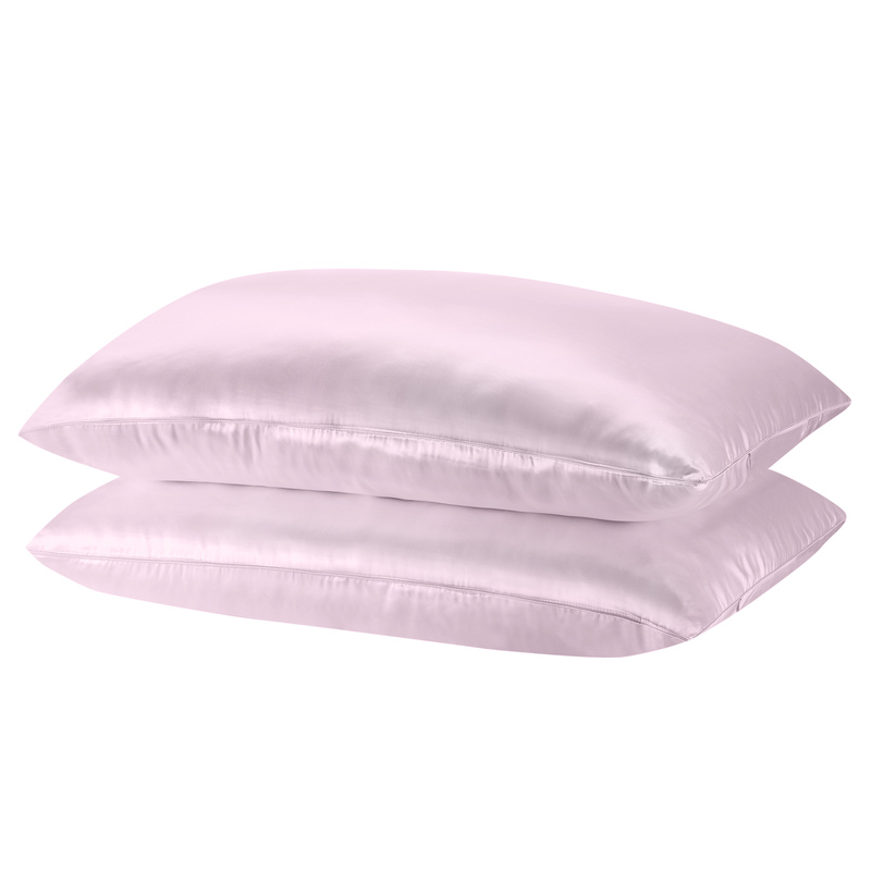 Royal Comfort Mulberry Soft Silk Hypoallergenic Pillowcase Twin Pack 51 x 76cm - Lilac
