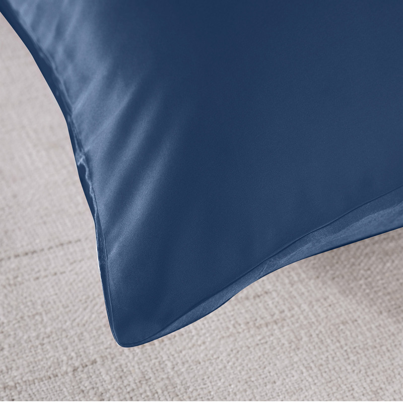 Royal Comfort Pure Silk Pillow Case 100% Mulberry Silk Hypoallergenic Pillowcase - Navy