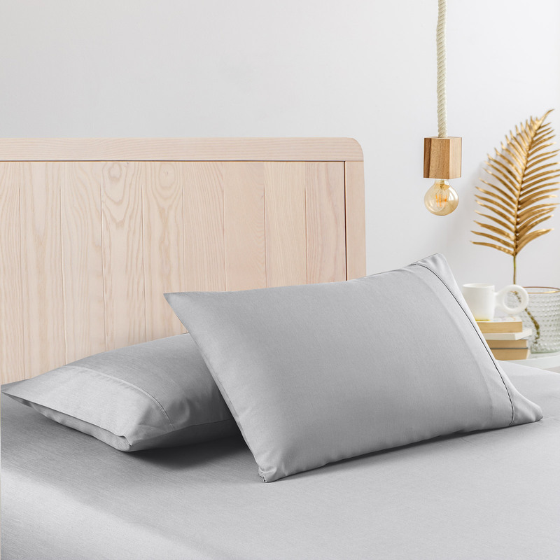 Casa Decor 2000 Thread Count Bamboo Cooling Sheet Set Ultra Soft Bedding - Single - Stonewash Grey