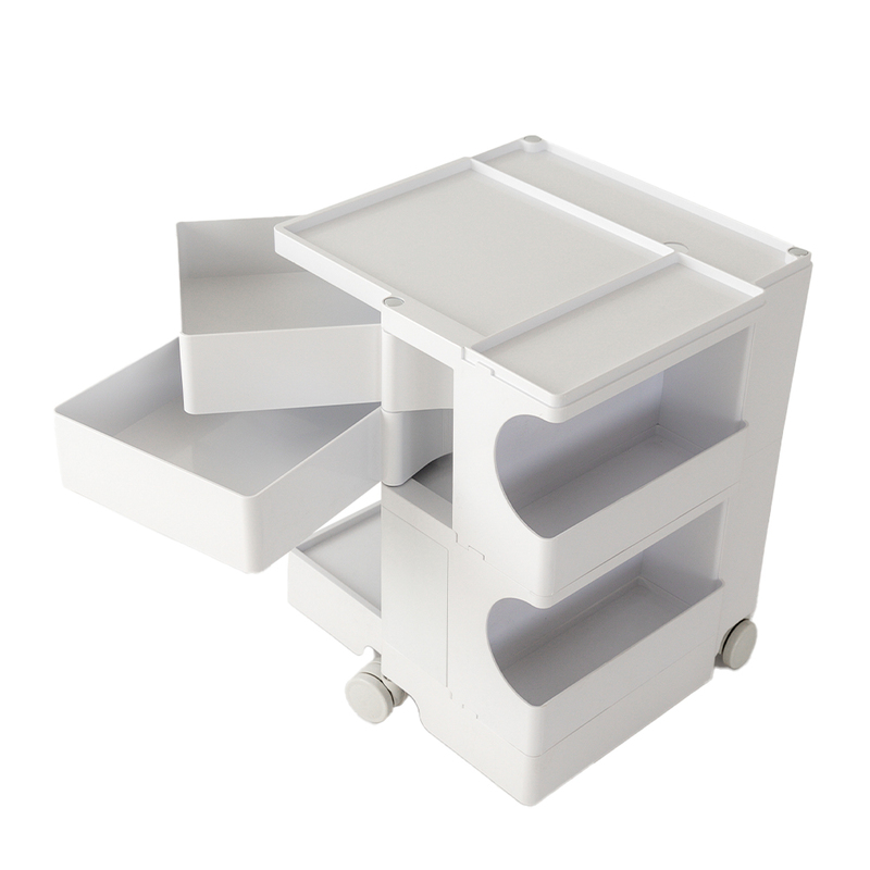 ArtissIn Storage Trolley Bedide Table 3 Tier Cart Boby Replica White